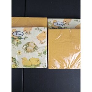 Baby Chicks Paper Luncheon Napkins 12X12 Lot of 4 Packs Easter Decoupage Craft